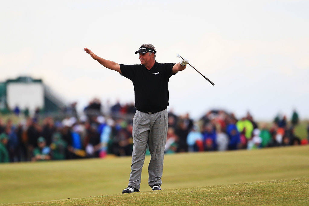 Darren Clarke laps up fan acclaim at Royal St George's in 2011